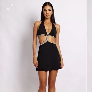 Meshki Nicha Halter mini dress with cut-outs